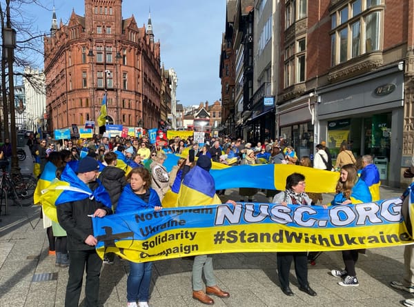 Nottingham marks four years since Ukraine invasion with vigil and rally