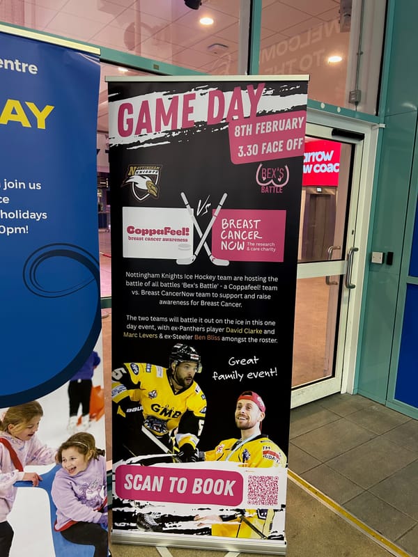 CoppaFeel! and Breast Cancer Now both feature in hockey match today