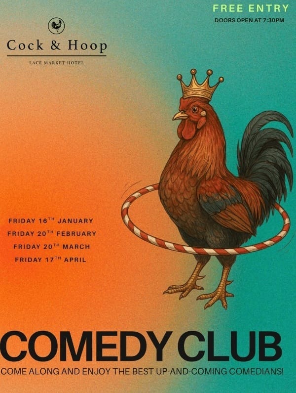 Final tickets left for Cock and Hoop Comedy Club